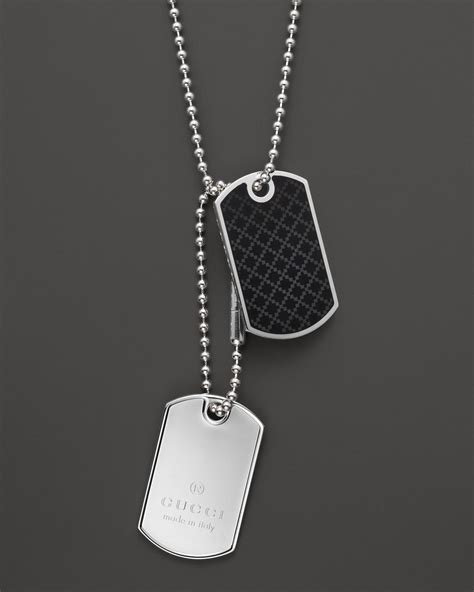 gucci mens dog tag necklace|extra small designer dog collars.